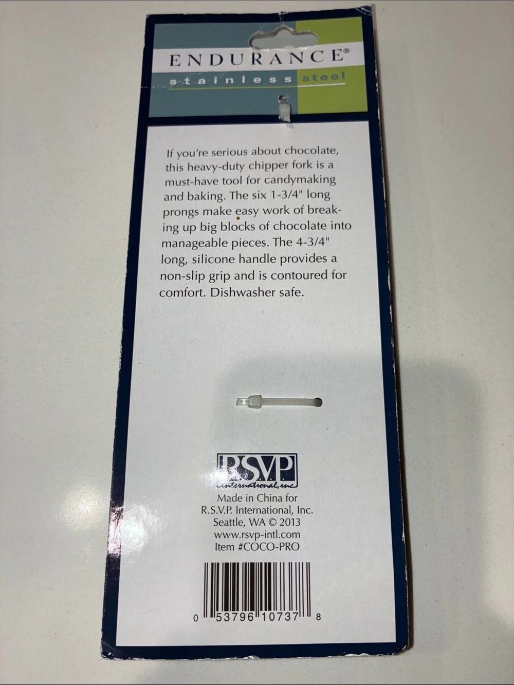 RSVP ENDURANCE PRO (NWT) Chocolate Fork - Brown Handle & 6 Stainless Steel Tines
